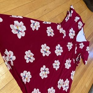 Old Navy XXL Wrap Dress Red with flowers